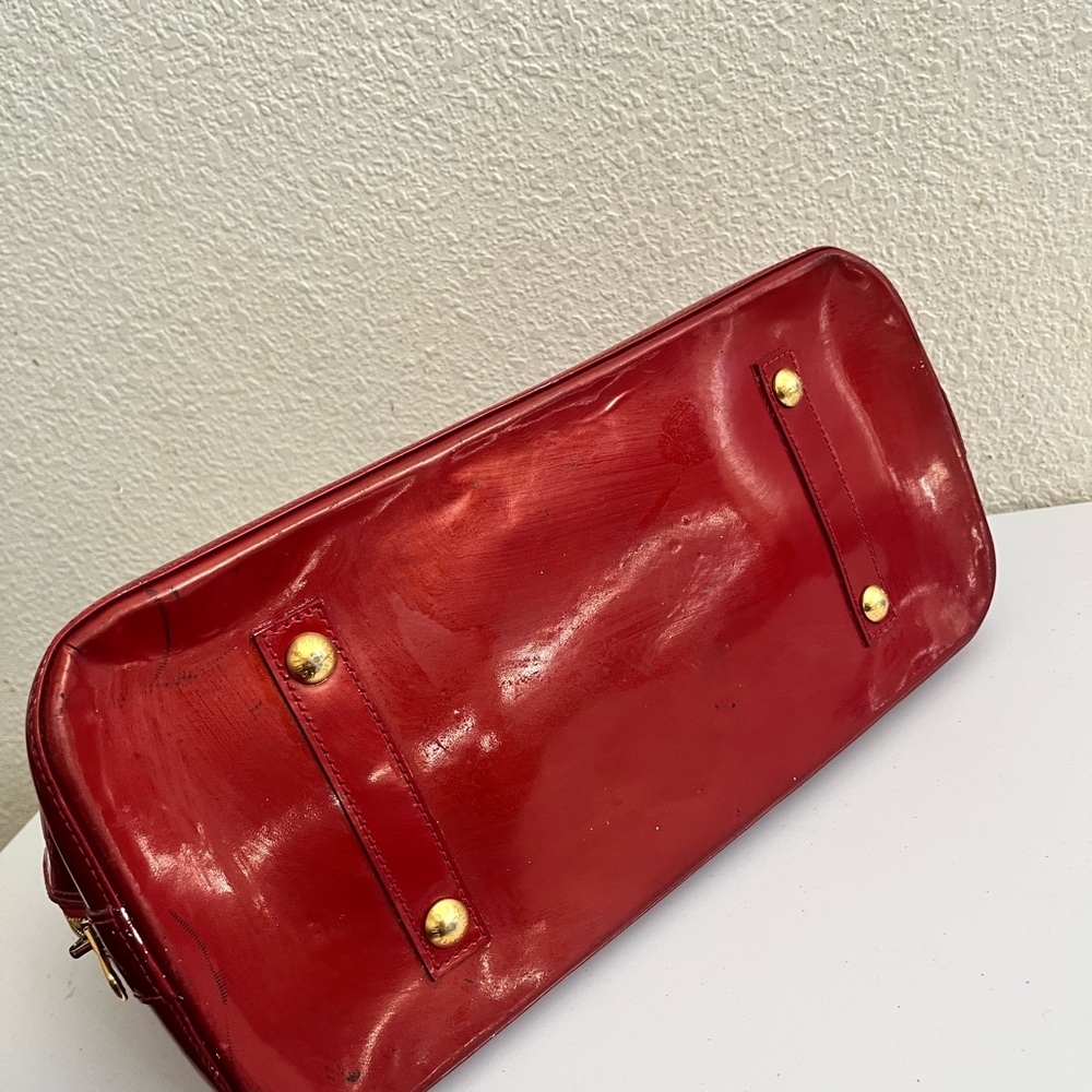 Louis Vuitton Glossy Red Satchel - Picture 6 of 14